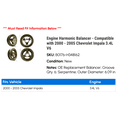thumbnail image 2 of Engine Harmonic Balancer - Compatible with 2000 - 2005 Chevy Impala 3.4L V6 2001 2002 2003 2004, 2 of 2