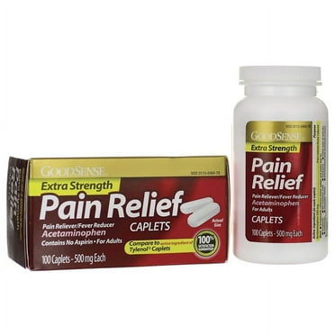 GoodSense Acetaminophen Extra Strength, Pain Reliever/Fever Reducer Caplets, 500 mg, 100 Count