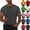 Wine, variant on Kukoosong Men's Casual Short Sleeve Crew Neck Solid Color T-Shirt Men T-Shirts Casual Workout Tops