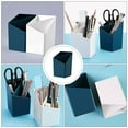 thumbnail image 4 of HEATSHAKING 1Pack Dark Blue Pen Container for Desktop Pencil Organizer in Study Room Office, 4 of 8