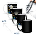 thumbnail image 4 of 3drose, Cute Astronaut Space Themed Happy 1st Birthday, 11oz Magic Transforming Mug, 4 of 7
