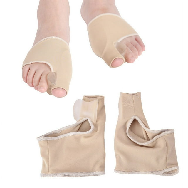 Funda ortopédica de silicona para corrección del hallux valgus del dedo gordo del pie, cuidado de los pies durante el día y la noche, funda para pies, protección para los dedos del pie con doble punta