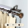 thumbnail image 3 of Greta 13/16" Double Bay Window curtain rod Adjustable 20"-36", 38"-72" - Cocoa,(ABay-02-7D), 3 of 4