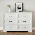thumbnail image 1 of Commode Moderne à 6 Tiroirs, Organisateur de Garde-Robe à Tiroirs et Rangement pour Vêtements, Commodes Modernes pour Garde-Robe Salon, Chambre d'Enfant (Commode à 6 Tiroirs, Blanc), 1 of 7