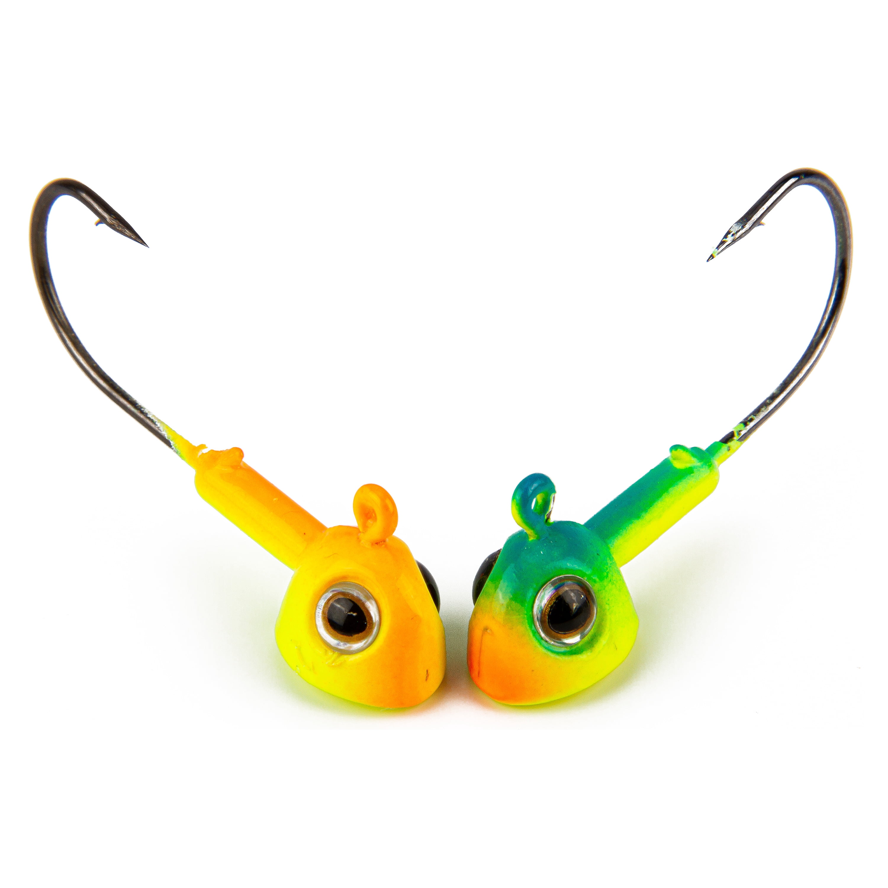Ozark Trail Walleye Fishing Jig Heads, 3/8 oz, Vibrant Assorted Colors, 4-Pack