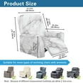 thumbnail image 3 of POLERO Grey Marble Cracks Pattern Recliner Chair Cover 4-Pieces Lazyboy Cover for Recliner Chair with Storage Pockets Furniture Protector, Jacquard Sofa Slipcover for Kids, Pets, 3 of 7