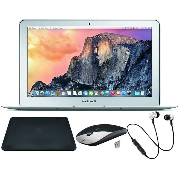 Apple MacBook Air Laptop, 11.6-inch, Intel Core i5, 4GB RAM, Mac OS, 128GB  SSD, Bundle: Black Case, Bluetooth Headset, Wireless Mouse - Silver