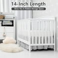 thumbnail image 4 of Ruffled Crib Skirt with Pompoms:Crib Bed Skirt with 14" Drop,Mini Crib Bedding Toddler Skirt,Baby Crib Accessories for Baby Boys Girls,28" X 52" (Gray), 4 of 14