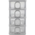 thumbnail image 3 of Desk Organizer Makeup Stationery Organizer Cosmetic Storage Organizer for Bedroom Grey Plastic Storage 1Pcs, 3 of 4