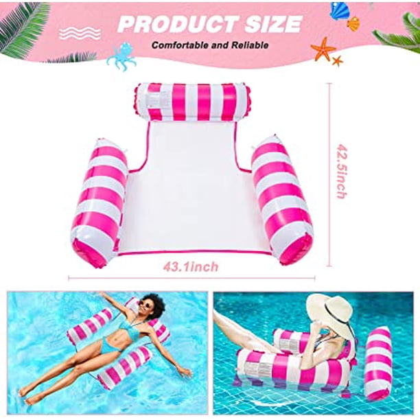 Hamaca Inflable De Agua 4 En 1 Para Piscina – Flotador De Verano Con Bomba Y Fundas Impermeables, Ideal Para Playas Y Lagos