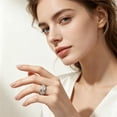 thumbnail image 3 of Stainless Steel Wedding Bands with Cubic Zirconia Ring for Men Women, Cushion‑Cut Statement Ring Size 6-11, 3 of 6