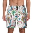 thumbnail image 2 of Goofa Fairy Flower Printed Men's Swim Trunks Board Shorts Quick Dry Mens Swimming Trunks with Compression Liner,Breathable Fit Hawaii Beach Shorts-, 2 of 9