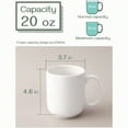 thumbnail image 2 of 20 oz Large Coffee Mugs with Handle Ceramic Cup Set of 6 for Tea Hot Cocoa Mug Gifts Set Soft White, 2 of 5