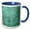 Blue/White, variant on 3drose, Teal Scratched Metal Effect Texture, 15oz Two-tone Blue Mug
