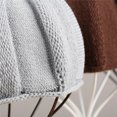 thumbnail image 2 of Warm Flower Cap Pointed  Adult Knitted Solid Color Twisted  Woman  Winter Hat - Coffee, 2 of 6