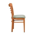 thumbnail image 6 of Linon Belmar Metal Dining Side Chairs, Set of 2, Dark Honey and Pale Olive Faux Leather, 6 of 9