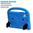thumbnail image 4 of Portable Heavy Duty Kids Case for Lenovo Tab M9 2023, EVA Shockproof Armor Military Grade Lens Protection Case with Kids Friendly Handle Foldable Stand Bracket Case,Blue, 4 of 6