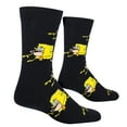 thumbnail image 3 of Cool Socks, Pre Historic SpongeBob, Mens Womens Crew, Funny Graphic Print, Large, 3 of 6
