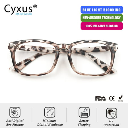 Cyxus Computer Glasses for Blocking Blue Light UV Anti Eyestrain with Leopard Pattern Frame Women/Girls Eyewear