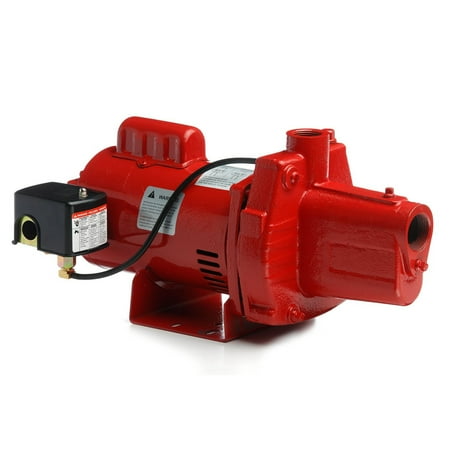 Deep Well Jet Package - Red Lion RJS-100-PREM 1HP Cast Iron Thermoplastic Shallow Well Jet Pump | 602208