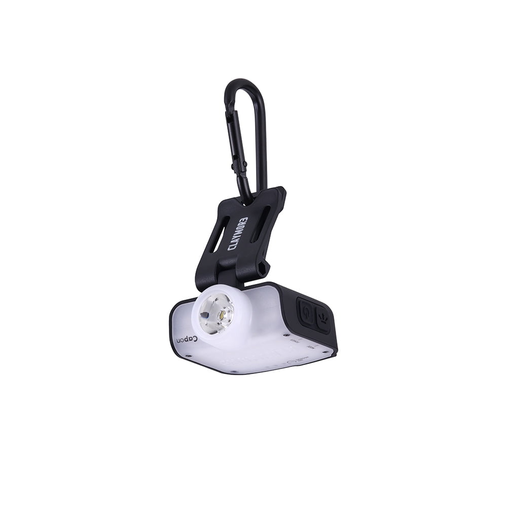 Claymore Capon 80C (Black) - LED Rechargeable Clip-On Cap Headlamp, Lightweight Hat Light for Camping, Running, Emergency & Industrial Use, Waterproof, Hands-Free Sensor, 45 Hours Battery Life.