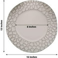 thumbnail image 3 of 13" Charger Plates - Set of 12 - Gray with Hammered Rim Plastic Chargers, Matte Finish Modern Disposable Round Acrylic Serving Trays For Dinner Wedding Party Events, 3 of 18