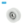 thumbnail image 3 of Uxcell Nylon U Groove Pulley Wheel 5x25x9mm Bearing Guide Track Sliding Conveyor Roller, White, 4 Pack, 3 of 5
