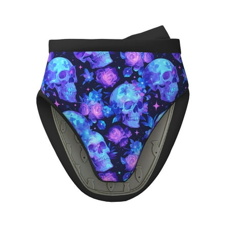 

Tebeau Skull flower star sky Print Short Oven Mitts Heat Resistant Silicone Kitchen Mini Oven Mitts Non-Slip Grip Surfaces and Hanging Loop Gloves
