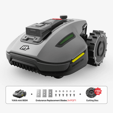 YUKA Mini 800H Robotic Lawn Mower Reception 0.2 Acre,Max. 0.3 Acre,with Replacement Blades