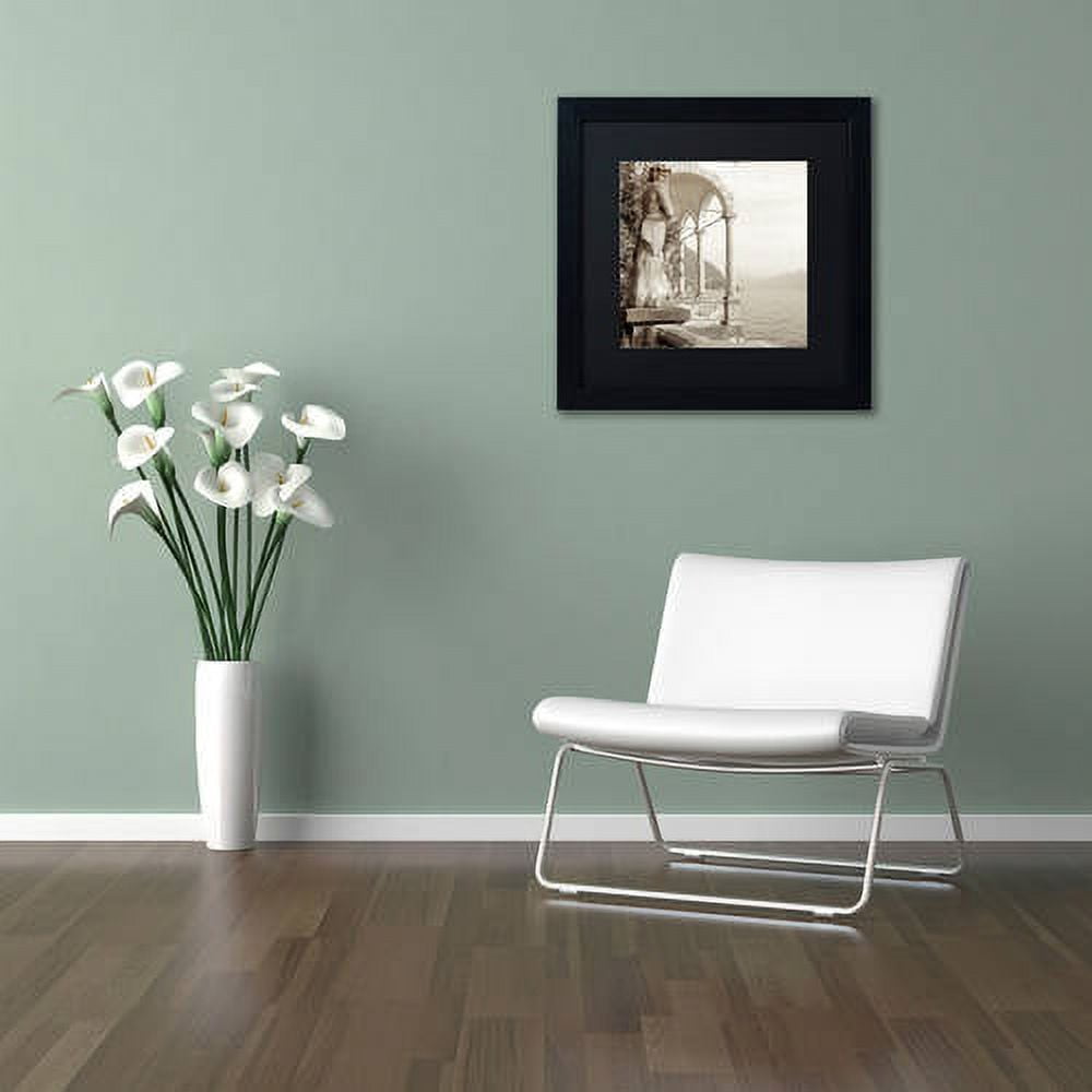 Trademark Fine Art "Giardini Italiano IV" Canvas Art by Alan Blaustein, Black Matte, Black Frame