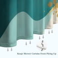 thumbnail image 6 of Teal and Gold Marble Wavy Lines Pattern Shower Curtain 72"x84" ,Bathroom Decorative Shower Curtains Set with 12 Hooks,Modern Waterproof Washable Shower Curtain, 6 of 6
