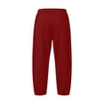 thumbnail image 5 of Women's Solid Lace Trim Barrel Leg Sweatpants High Waist Drawstring Casual Jogger Loungewear Pants With Side Pockets Soft Breathable for Home Gym Daily Wear, 5 of 9