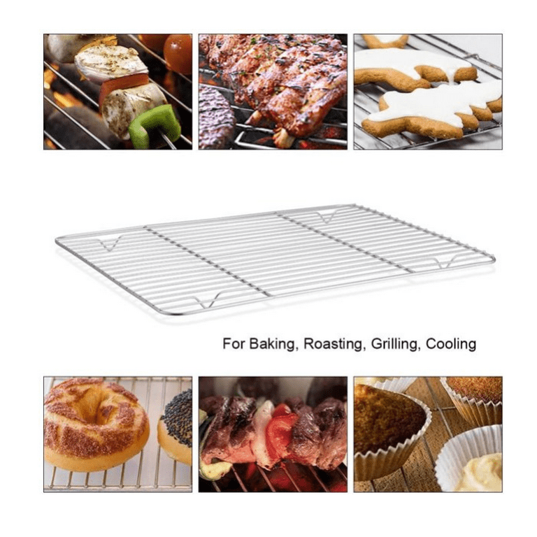 φ8.27inch/φ21cm Round Stainless Steel Roasting Baking Steaming Cooling Rack  Cooking Grid Grill Fits for 10-inch Dutch Oven W21 - campingmoon