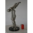 thumbnail image 3 of Nifao Modern Art Acrobat Couple in Action Chrome Balls Statue – Chrome Statue, Home Decor, 12"L x 14"W x 27"H, 3 of 10