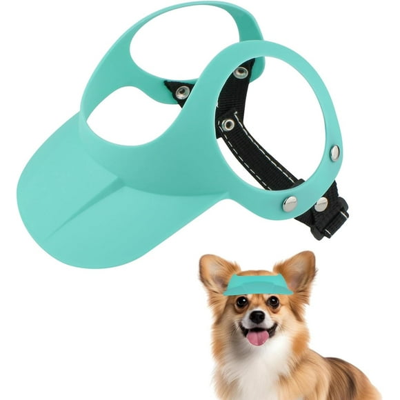 HeeHom Dog Sun Hat for Small Dogs 16.5-27.5lbs - Adjustable Summer Cap with Ear Holes, Beach & Walking Visor for French Bulldog/Corgi/Puppy UV Protection