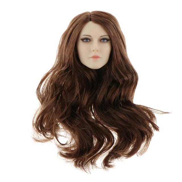 1/6 escultura de cabeza de mujer para Kumik figuras de acción de 12 pulgadas costura DIY Estilo D perfke Figura de acción Head Sculpt