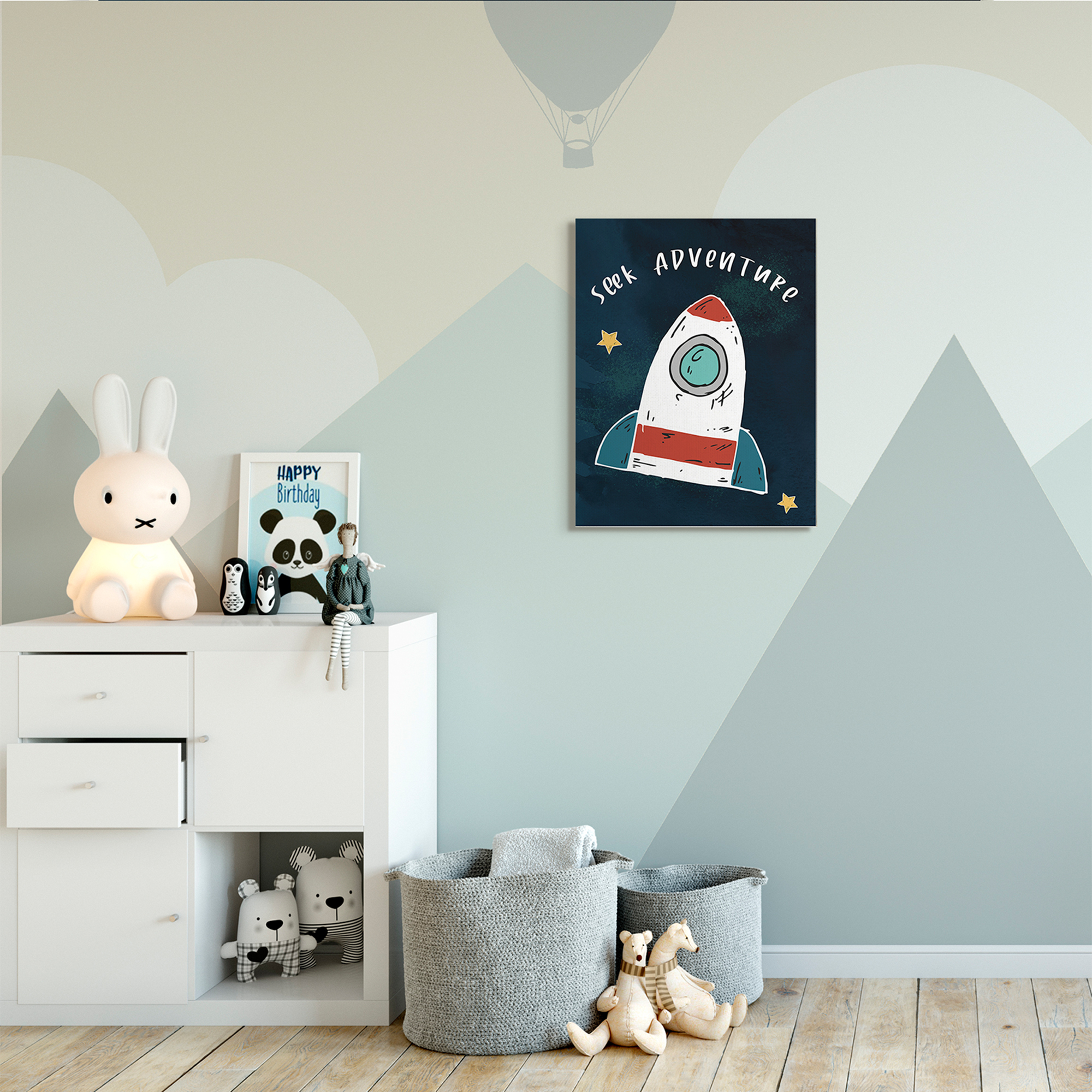 Stupell Industries Seek Adventure Inspirational Quote Space Ship Stars,24 x 30,Designed by Daphne Polselli