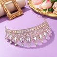 thumbnail image 4 of BRIGHTFUFU Corona de diamantes de imitación, Tiara, corona de cumpleaños, tocado de novia, accesorio de vestido de novia para actuación de baile, 4 of 7