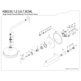thumbnail image 6 of Kingston Brass KB6332CML Manhattan Single-Handle Pressure Balanced Tub and Shower Faucet, Polished Brass, 6 of 7