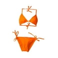 thumbnail image 4 of Conjunto de bikini para mujer, versátil, de colores brillantes, para playa, spas, piscinas y fiestas. naranja, 4 of 9