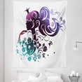 thumbnail image 1 of Cartoon Tapestry, Abstract Portrait of an Girl Wearing a Crown and Floral Ornamentations, Fabric Wall Hanging Decor for Bedroom Living Room Dorm, 5 Sizes, Multicolor, by Ambesonne, 1 of 1