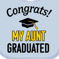 thumbnail image 4 of Inktastic Congrats My Aunt Graduated with Cap Boys or Girls Baby Bib, 4 of 4