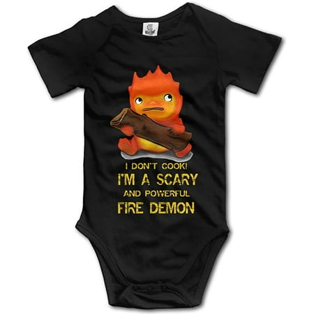 

SAMMOI Studio Ghibli Howl s Moving Castle Calcifer Baby Jumpsuit Romper Climbing Clothes Black