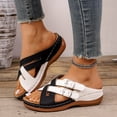 thumbnail image 2 of Women's Orthopedic Adjustable Strap Sandals Comfort Soft Sole Fashion Flat Womens Sandals with Arch Support White 9.5(43), 2 of 9