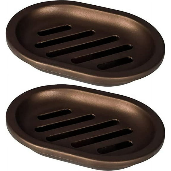 Nvzi -b 2-Pack Soap Dish with Drain, Soap Holder, Soap Saver, Easy Cleaning, Dry, Stop Mushy Soap
