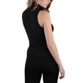 thumbnail image 4 of 2-Pack Women Sleeveless Ribbed Mock Neck Turtleneck Shirt Slim Fitted Body Shape Tank Top, 4 of 4