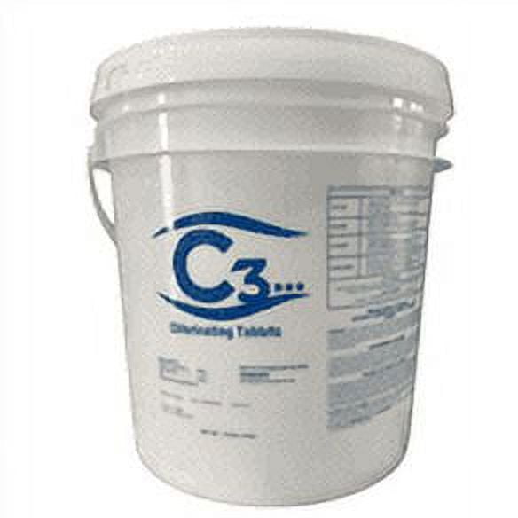 C3-10lb Chlorine Tablets, 3 Inch | Swimming Pool & Spa Chlorine Tablets | Long-Lasting, Slow Dissolving, Individually Wrapped Chlorine Tabs | Tri-Chlor 3 Inch Tablets Pool Cleaner