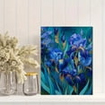 thumbnail image 2 of Blue Iris Oil Painting Canvas Print, Wall Art for Living Room Bedroom Dining Room Office Hotel Bathroom Home Decor, 2 of 8