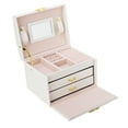 thumbnail image 1 of Jewelry Storage Box,3 Tiers PU Leather Jewelry Display Holder Jewelry Storage Case Effortless Installation, 1 of 8