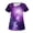 01-Dark Purple, variant on Stretch Scrub Top for Womens, Starry Sky Printed V-neck Working Uniform, Plus Size Comfort Fit Scrubs with Pockets